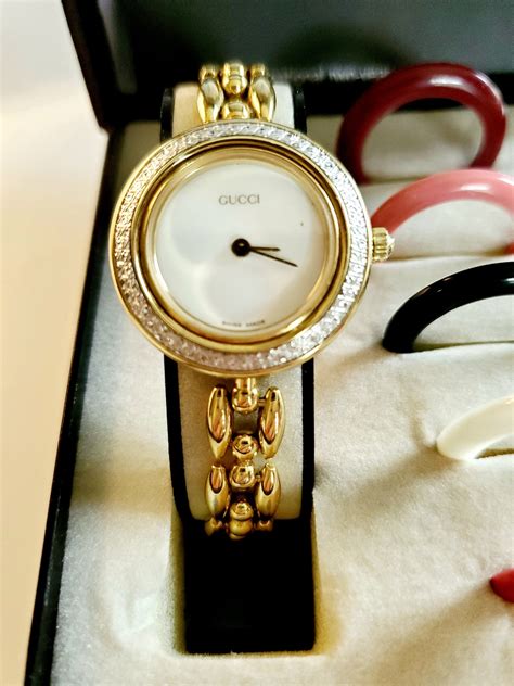 gucci watch vintage bezel